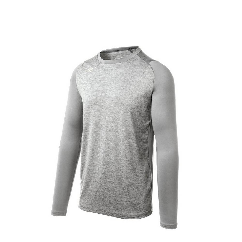 Mizuno Alpha Stretch Sleeve Férfi Base Layer Szürke JMF154768